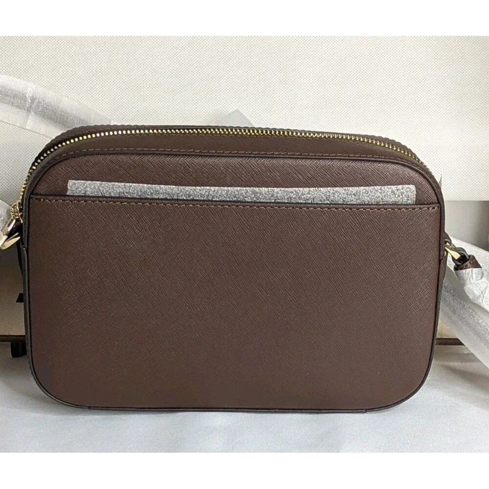 MICHAEL KORS Jet Set Leather Crossbody Bag - Mocha